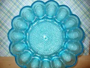 vintage depression glass deviled egg plate tray by…