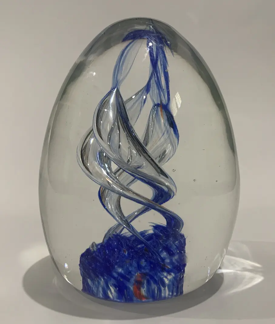 blue paperweight